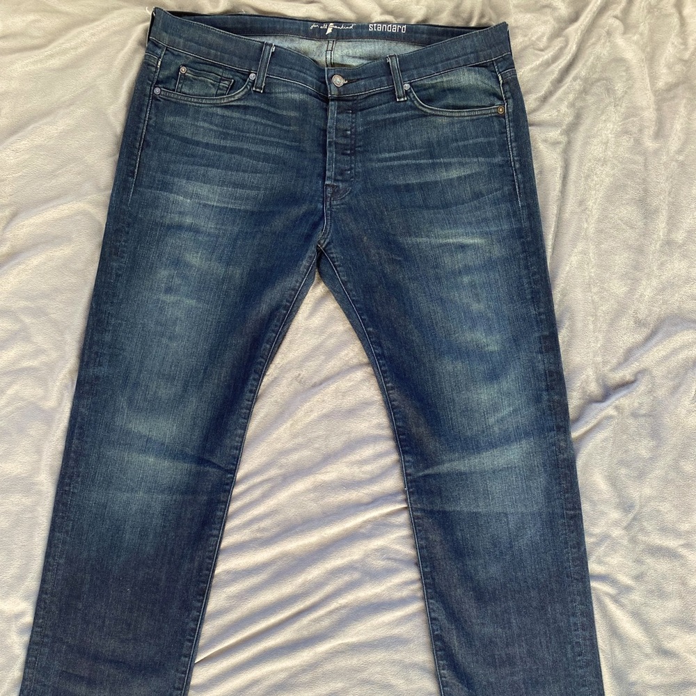 7 For All Mankind Mens Standard Straight Leg Jeans Size 38